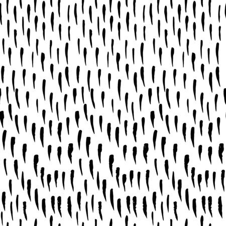 Vector seamless pattern with geometric brush strokes elements. Memphis geometric outline trendy modern style.のイラスト素材