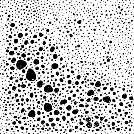 Vector seamless pattern with geometric brush strokes elements. Memphis geometric outline trendy modern style.のイラスト素材