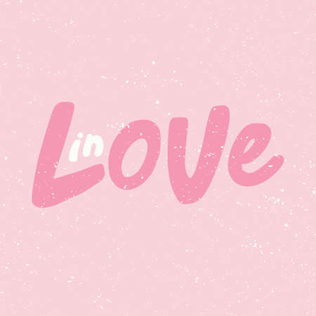 In Love. Sticker for social media content. Vector hand drawn illustration design.のイラスト素材