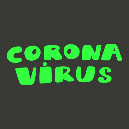 Corona Virus. Covid-19. Sticker for social media content. Vector hand drawn illustration design.のイラスト素材