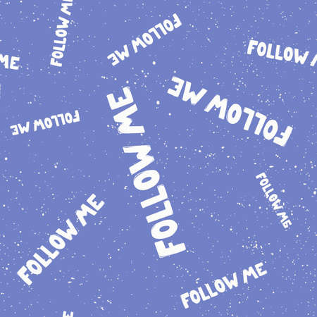 Follow me. Retro pattern for print design. Cartoon vector illustration. Romantic seamless texture...