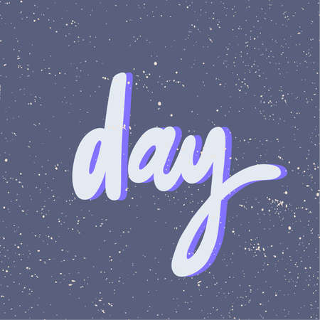 Day. Sticker for social media content. Vector hand drawn illustration design.のイラスト素材