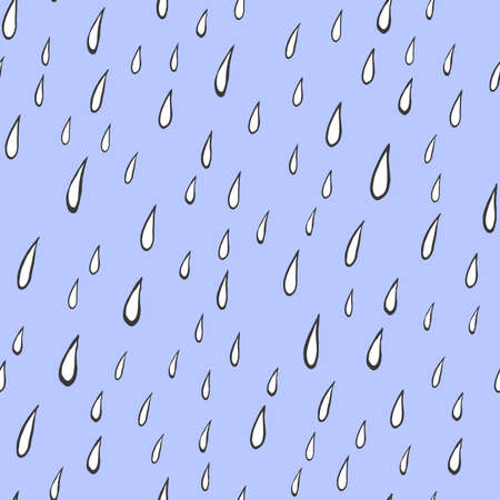 Abstract seamless pattern with Rain Drops Brush Strokes. Beautiful modern texture with chaotic...