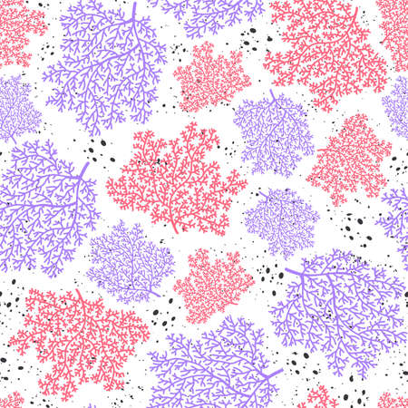 Decorative seamless pattern with hand drawn roses. Hand painted grungy ink doodle flowers. Trendy endless texture for digital paper, fabric, backdrops, wrappingのイラスト素材