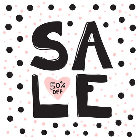 Vector background with SALE textのイラスト素材