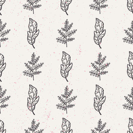 Vintage seamless pattern for Christmas fabric design. Grunge texture background. Tropical nature seamless pattern. Beautiful natural wallpaper.のイラスト素材