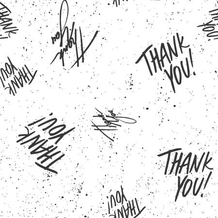 Thank you. Trendy lettering with pop art seamless text.のイラスト素材