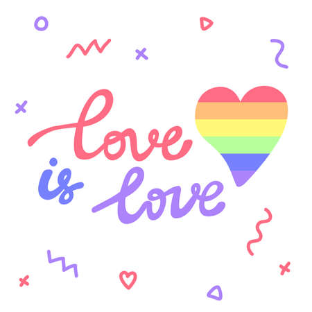 Love is love. Lgbt pride, great design for any purposes. Pride parade. Lgbt community.のイラスト素材