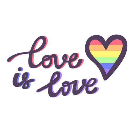Love is love. Lgbt pride, great design for any purposes. Pride parade. Lgbt community.のイラスト素材