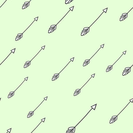Abstract seamless pattern with hand drawn arrows. Beautiful modern texture with chaotic painted...