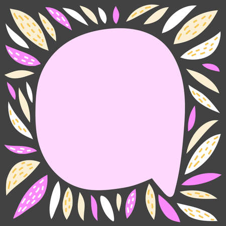 Hand drawn colorful border frame for your concept logo design or social media banner.