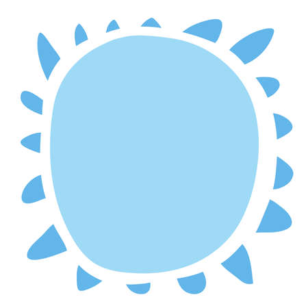 Hand drawn colorful border frame for your concept logo design or social media banner.のイラスト素材