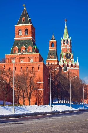 Red Square, Kremlin and Spasskaya tower, Moscowの写真素材