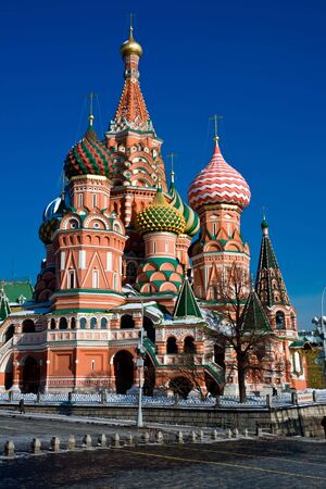 St Basil's Cathedral on Red Square, Moscow, Russiaの写真素材