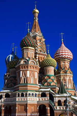 St Basil's Cathedral on Red Square, Moscow, Russiaの写真素材