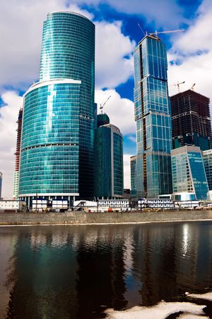 Skyscrapers of the International Business Centreの写真素材