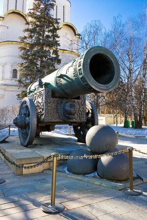 Tsar Pushka - huge ancient cannon, Moscow Kremlin, Russiaの写真素材
