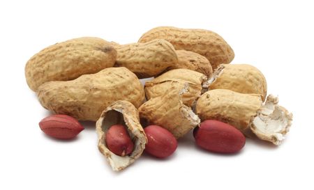 Peanut in shell isolated on white background