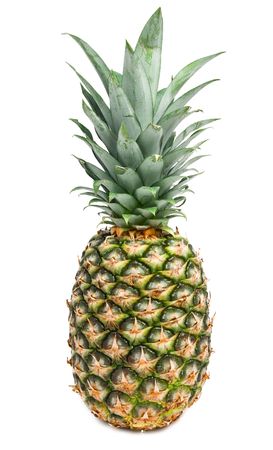 Big pineapple isolated on whiteの写真素材