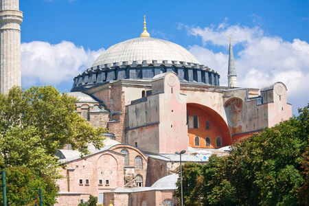Beautiful view of Hagia Sophia in Istanbul, Turkeyの写真素材