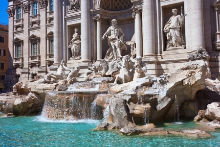 Fountain di Trevi - most famous fountain in Rome, Italyの写真素材