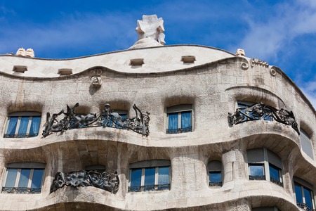 Famous Gaudi's masterpiece - Casa Mila or La Pedrera, Barcelona, Spain