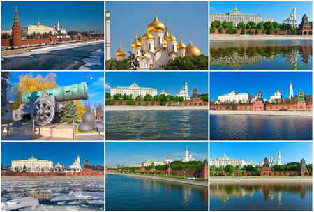 Beautiful photos of  Moscow Kremlin and Moskva river, Russiaの写真素材