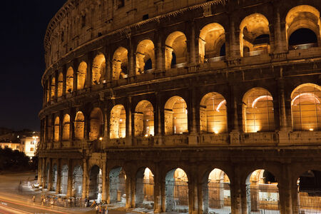 Beautiful view of famous ancient Colosseum in Rome, Italy