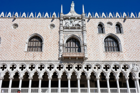 Beautiful view of Doge's Palace at San Marco square, Venice, Italyのeditorial素材