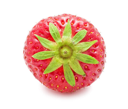 Fresh sweet strawberry isolated on white backgroundの写真素材