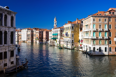 Beautiful view of famous Grand Canal in Venice, Italyの写真素材