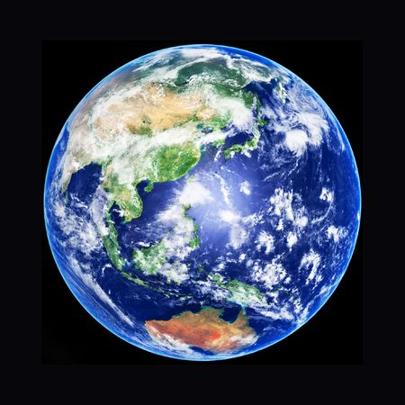 3D model of Earth Globe, Asia, high resolution imageのeditorial素材