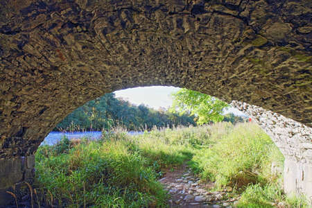 under the old bridge, Grantown-on-Speyの写真素材