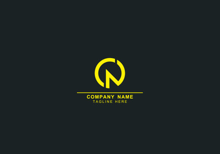 CN or NC minimal and abstract logoのイラスト素材