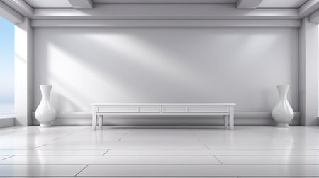 Abstract background white or light grey copy space Abstract Fusion White and Subtle Grey Radiance Generative AIの素材