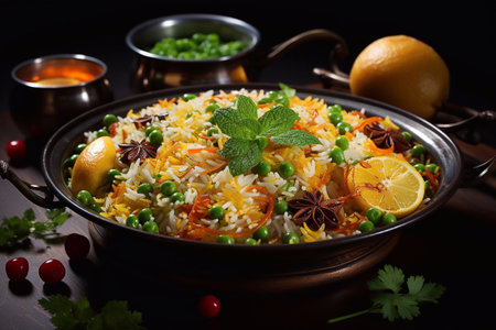 Delectable Rice Biryani Ensemble A Wholesome Feast Generative AIの素材