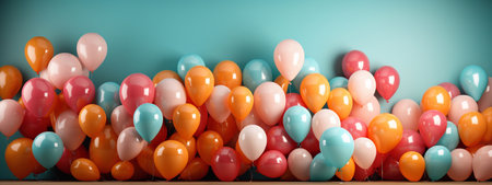 Playful Celebration Arrangement Balloon, Gifts, and Gift Box Mockup to Elevate Generative AIの素材