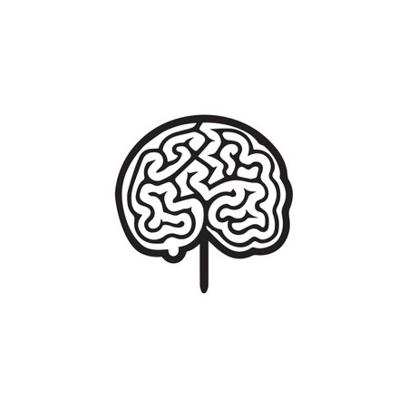 Human brain medical vector icon illustration isolated on white backgroundのイラスト素材
