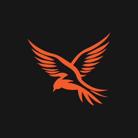Flying Bird vector logo templateのイラスト素材