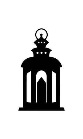 Islamic Lantern logo and white backgroundのイラスト素材