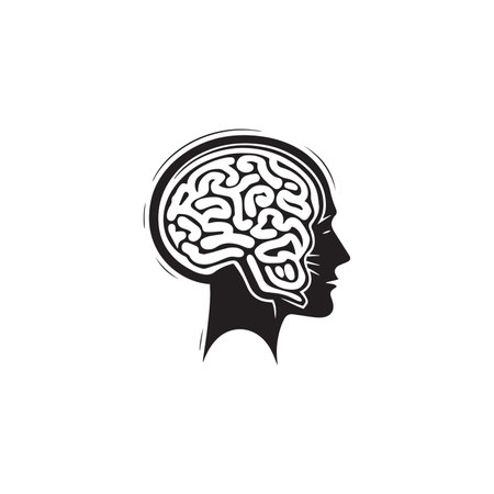 Human brain isolated vector iconのイラスト素材