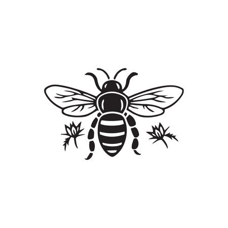 Honey bee icon symbol sign vectorのイラスト素材
