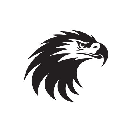 Eagle or hawk mascot logo silhouette vectorのイラスト素材