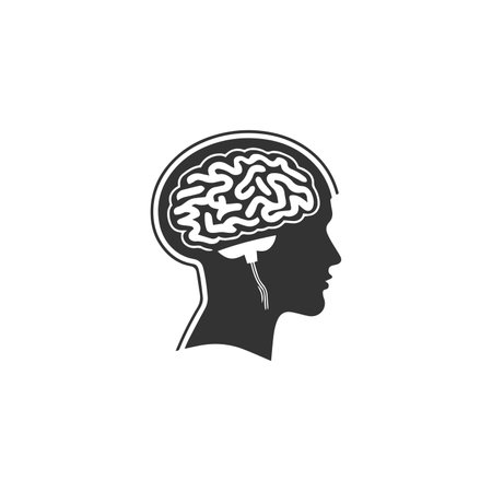 Human brain silhouette logo for genetics and healthcare design or idea of vectorのイラスト素材