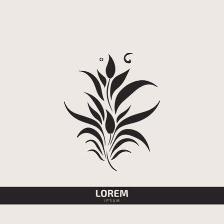 flower plant logo floral vector template silhouetteのイラスト素材