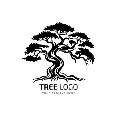 Tree minimal logo symbol mascotのイラスト素材