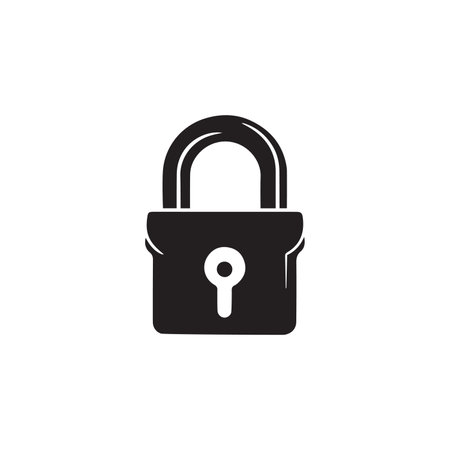 lock minimal icon vector logoのイラスト素材