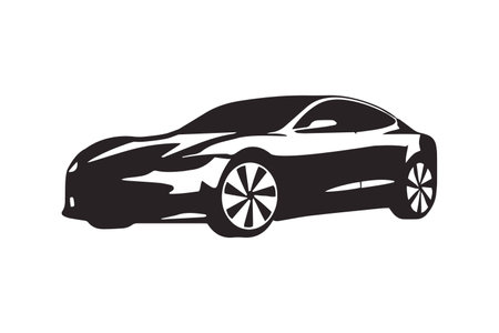 Sports car vector logo icon Motor vehicle dealership logo car silhouette Vector templateのイラスト素材