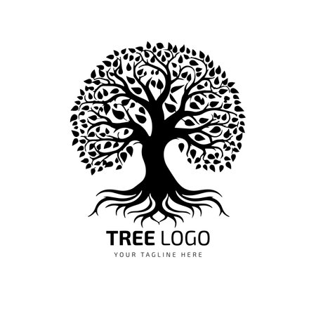 Tree minimal logo symbol templateのイラスト素材