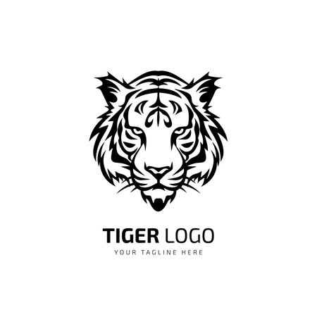 Tiger Silhouette isolated Vectorのイラスト素材